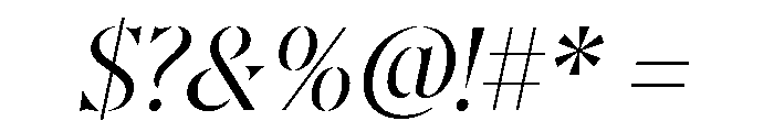 AtGambitStencil LightItalic Font OTHER CHARS