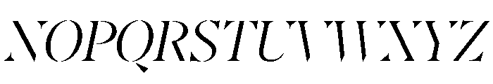 AtGambitStencil LightItalic Font UPPERCASE
