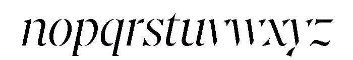 AtGambitStencil LightItalic Font LOWERCASE