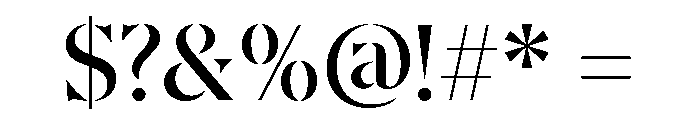 AtGambitStencil Regular Font OTHER CHARS