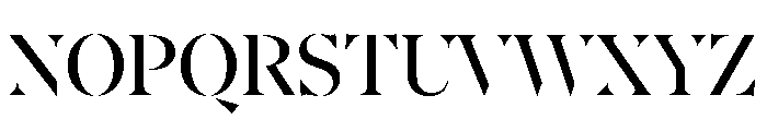 AtGambitStencil Regular Font UPPERCASE