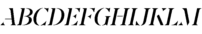 AtGambitStencil RegularItalic Font UPPERCASE