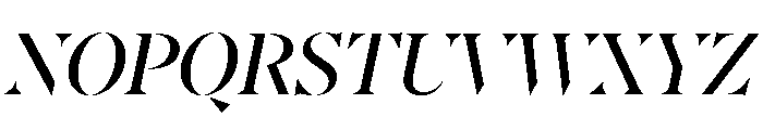 AtGambitStencil RegularItalic Font UPPERCASE