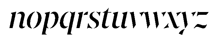 AtGambitStencil RegularItalic Font LOWERCASE