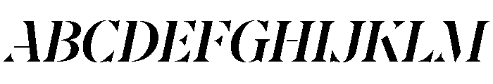 AtGambitStencil SemiboldItalic Font UPPERCASE