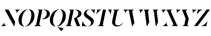 AtGambitStencil SemiboldItalic Font UPPERCASE