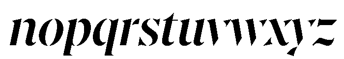 AtGambitStencil SemiboldItalic Font LOWERCASE