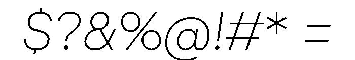 AtGeodesic AirItalic Font OTHER CHARS