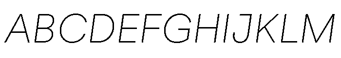 AtGeodesic AirItalic Font UPPERCASE