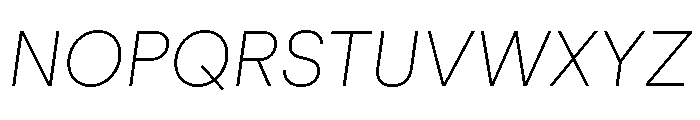 AtGeodesic AirItalic Font UPPERCASE