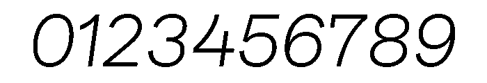 AtGeodesic LightItalic Font OTHER CHARS