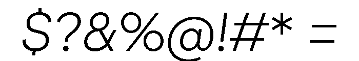 AtGeodesic LightItalic Font OTHER CHARS