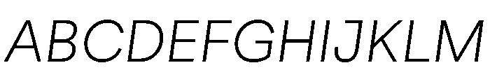 AtGeodesic LightItalic Font UPPERCASE