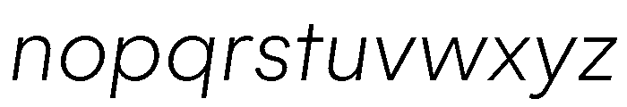 AtGeodesic LightItalic Font LOWERCASE