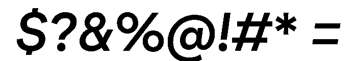 AtGeodesic MediumItalic Font OTHER CHARS