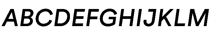 AtGeodesic MediumItalic Font UPPERCASE