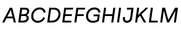 AtGeodesic RegularItalic Font UPPERCASE