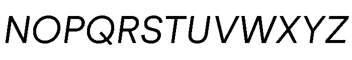 AtGeodesic RetinaItalic Font UPPERCASE