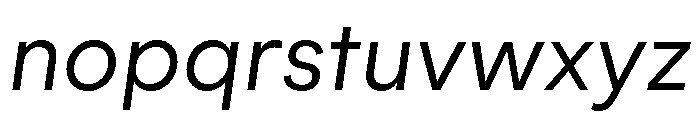 AtGeodesic RetinaItalic Font LOWERCASE