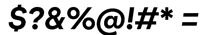 AtGeodesic SemiboldItalic Font OTHER CHARS