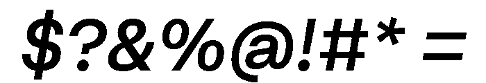 AtHauss MediumItalic Font OTHER CHARS