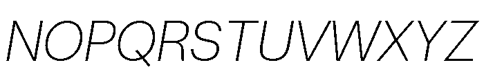 AtHauss ThinItalic Font UPPERCASE
