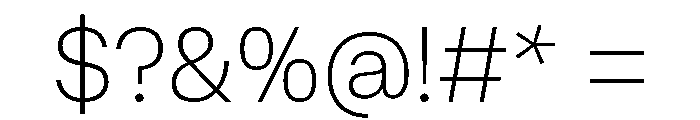 AtHaussArabic Thin Font OTHER CHARS