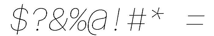 AtHaussMono AirItalic Font OTHER CHARS