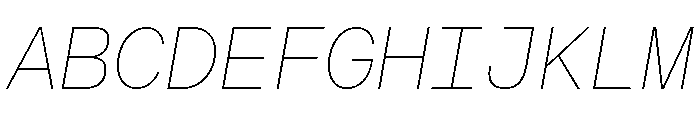 AtHaussMono AirItalic Font UPPERCASE