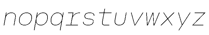 AtHaussMono AirItalic Font LOWERCASE