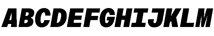 AtHaussMono BlackItalic Font UPPERCASE