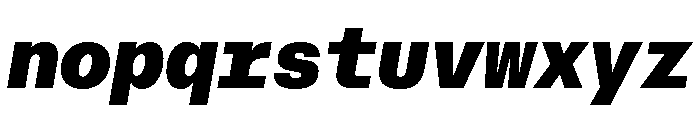 AtHaussMono BlackItalic Font LOWERCASE