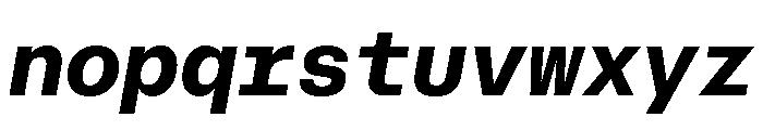 AtHaussMono BoldItalic Font LOWERCASE