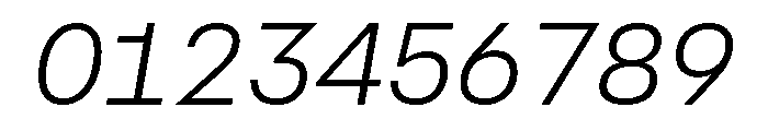 AtHaussMono LightItalic Font OTHER CHARS