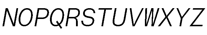 AtHaussMono LightItalic Font UPPERCASE