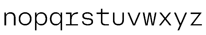 AtHaussMono Light Font LOWERCASE