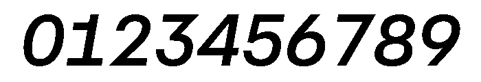 AtHaussMono MediumItalic Font OTHER CHARS