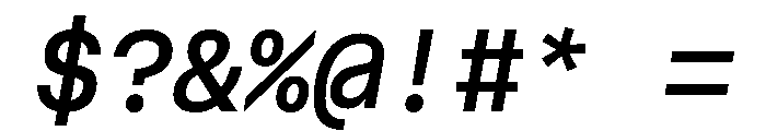 AtHaussMono MediumItalic Font OTHER CHARS