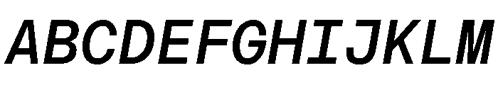AtHaussMono MediumItalic Font UPPERCASE