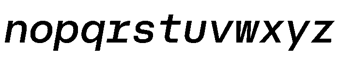 AtHaussMono MediumItalic Font LOWERCASE