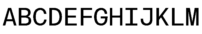 AtHaussMono Regular Font UPPERCASE