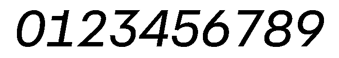 AtHaussMono RegularItalic Font OTHER CHARS