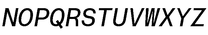 AtHaussMono RegularItalic Font UPPERCASE