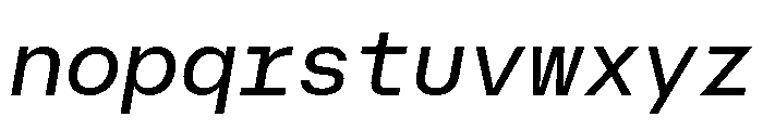 AtHaussMono RegularItalic Font LOWERCASE