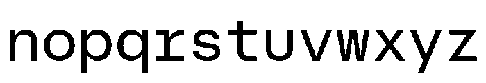 AtHaussMono Regular Font LOWERCASE