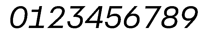 AtHaussMono RetinaItalic Font OTHER CHARS
