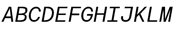 AtHaussMono RetinaItalic Font UPPERCASE