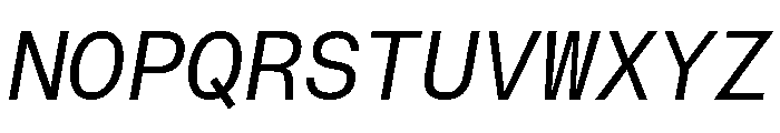 AtHaussMono RetinaItalic Font UPPERCASE