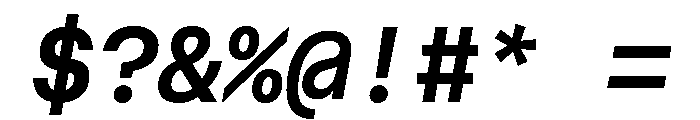 AtHaussMono SemiboldItalic Font OTHER CHARS