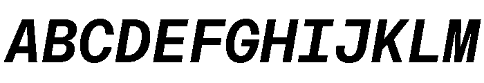AtHaussMono SemiboldItalic Font UPPERCASE